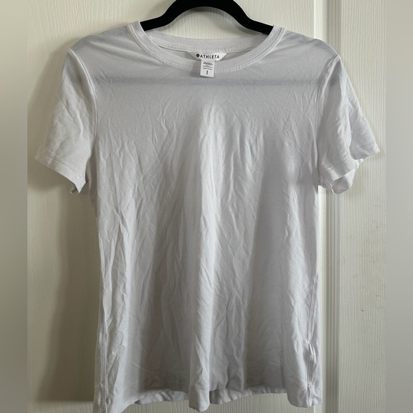 Athleta Tops - Athleta Women's Classic White Short Sleeve Activewear Tee Size S